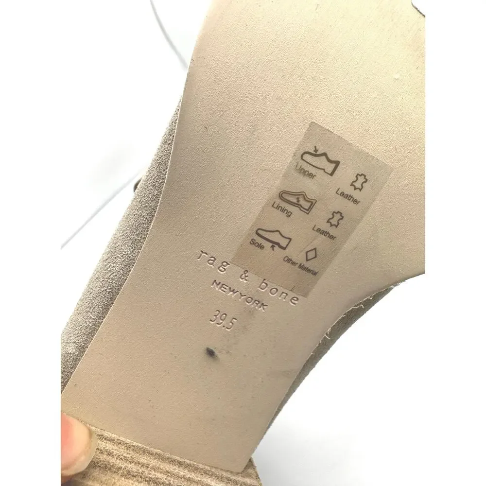 Rag & Bone Rover Macadamia Tan Suede Ankle Booties EU 39.5